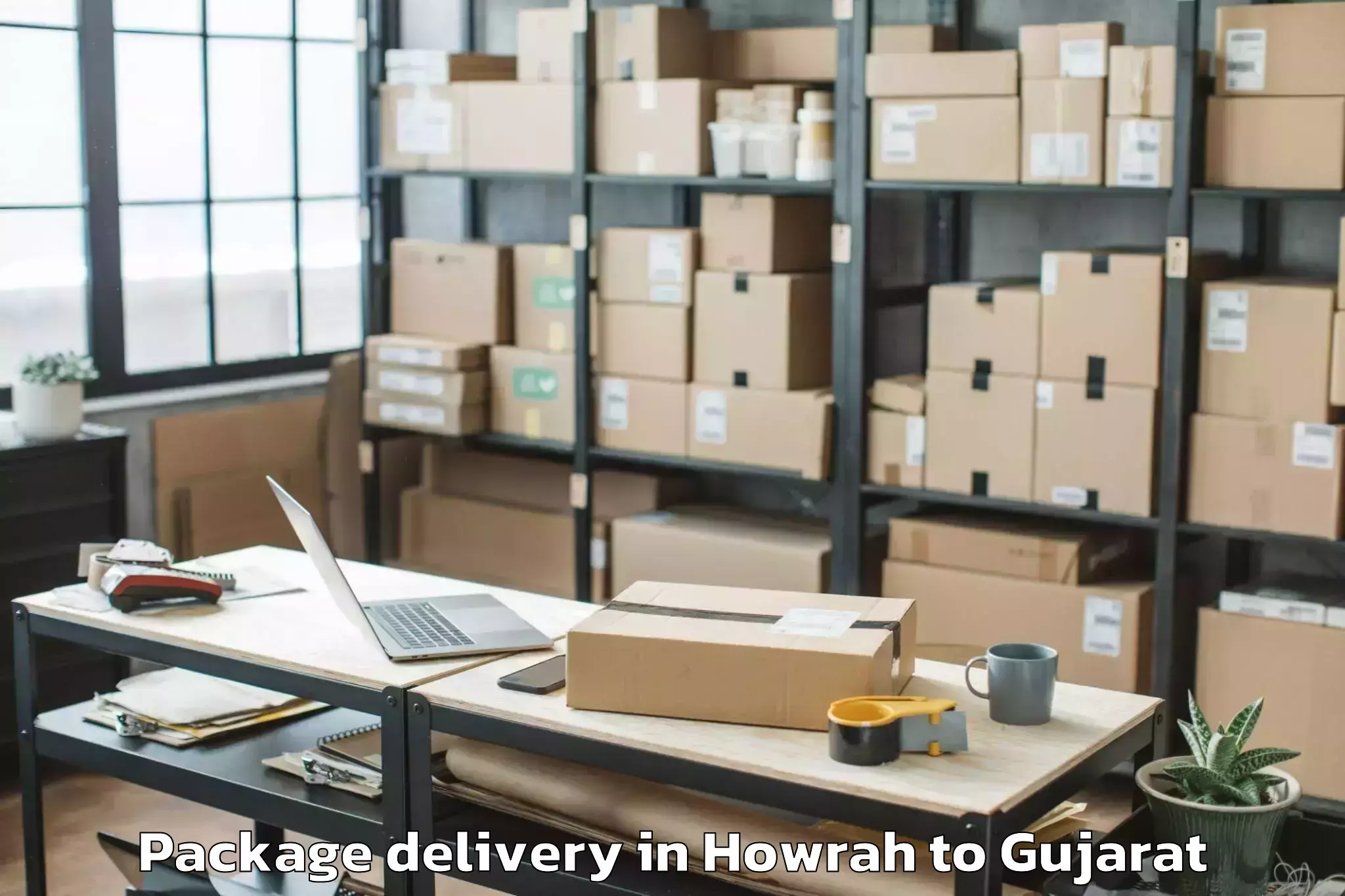 Professional Howrah to Palladium Ahmedabad Package Delivery